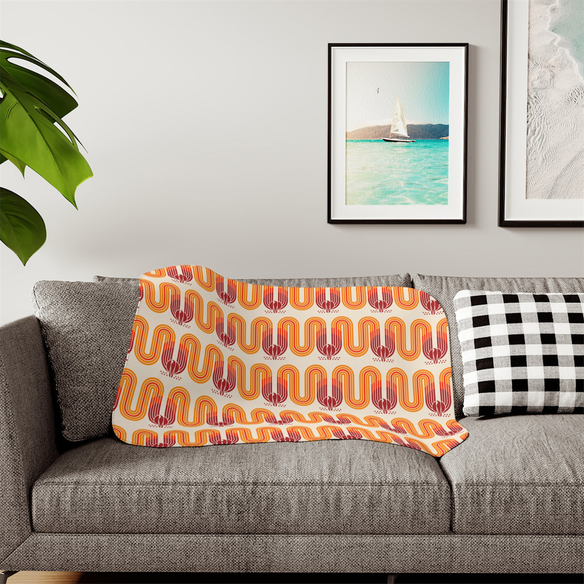 The Hunger Games: Sunrise on the Reaping Blanket Sherpa Retro Curvy Pattern