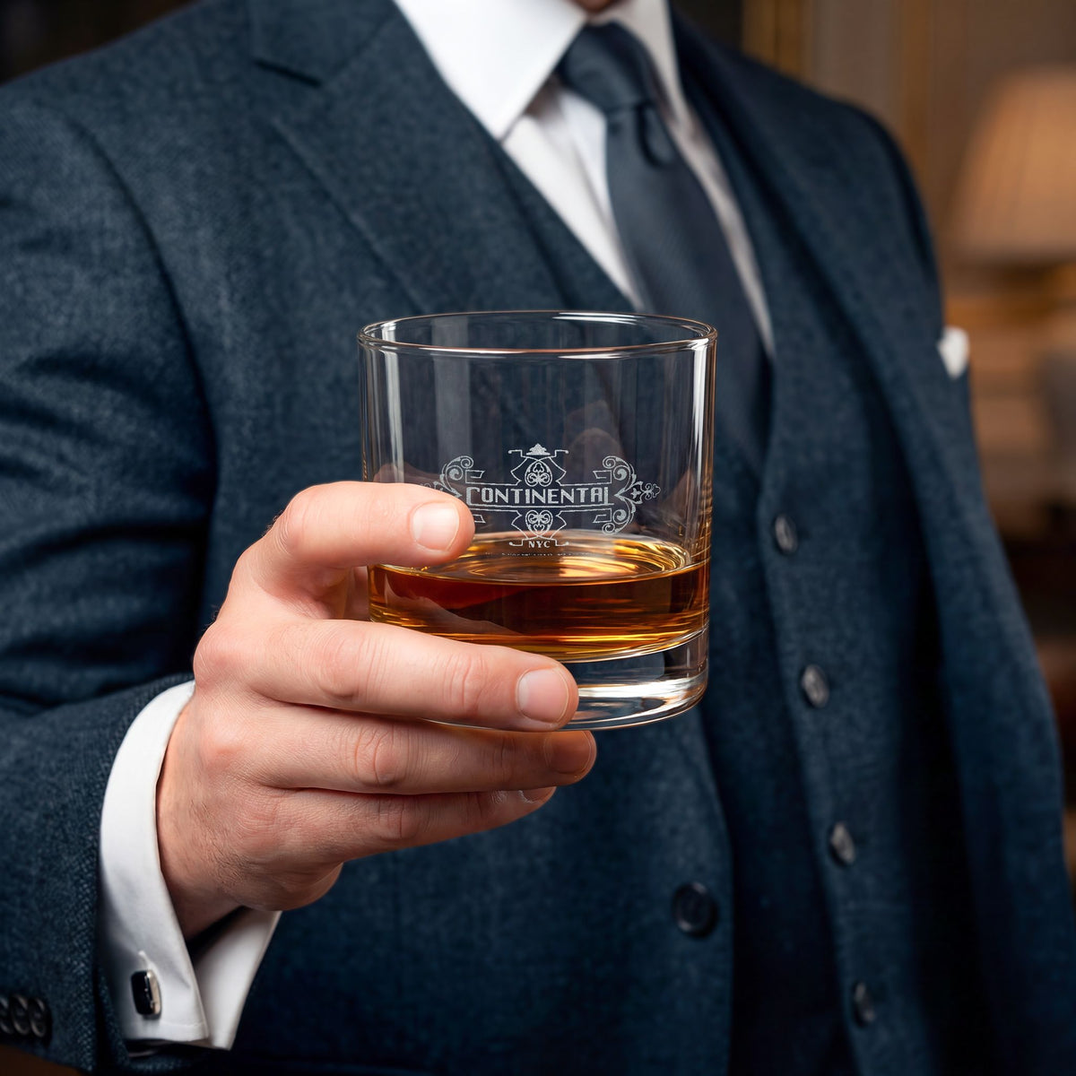John Wick Engraved Whiskey Glass Continental