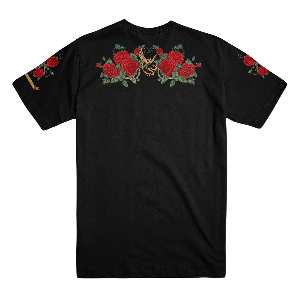 Songbirds & Snakes x Trish Summerville Rose Unisex Black Tee