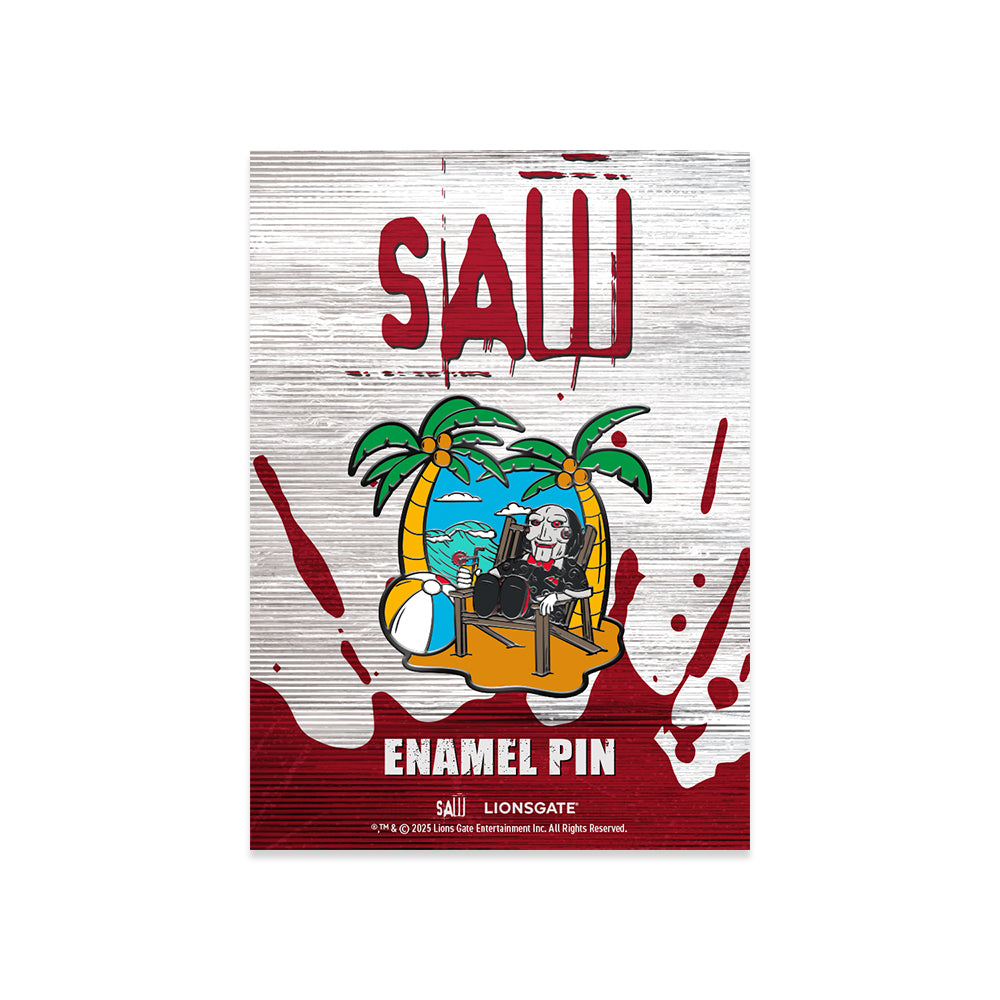 Midsummer Scream Billy the Puppet Beach Chair Pin