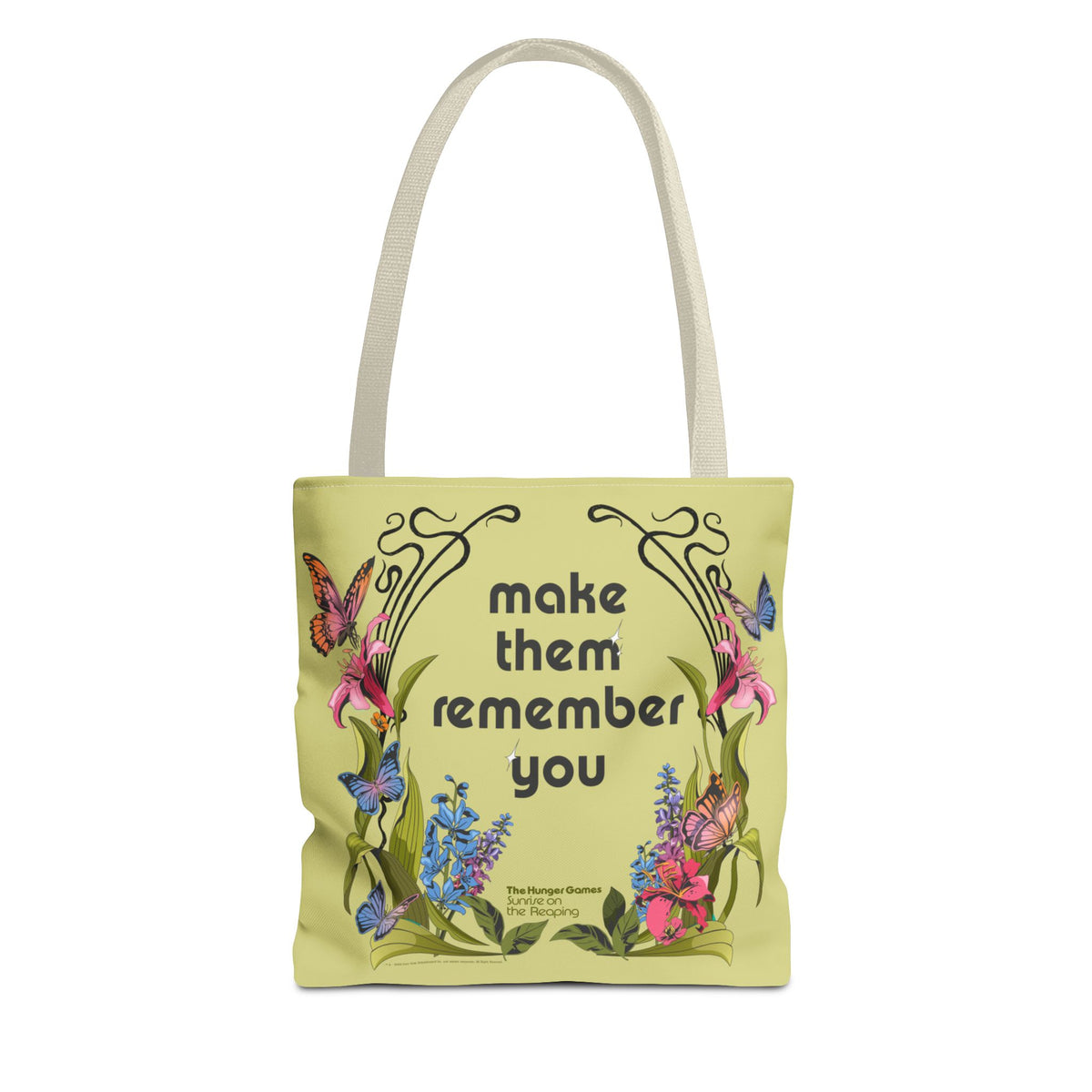 The Hunger Games: Sunrise on the Reaping Tote Bag Make Them Remember You