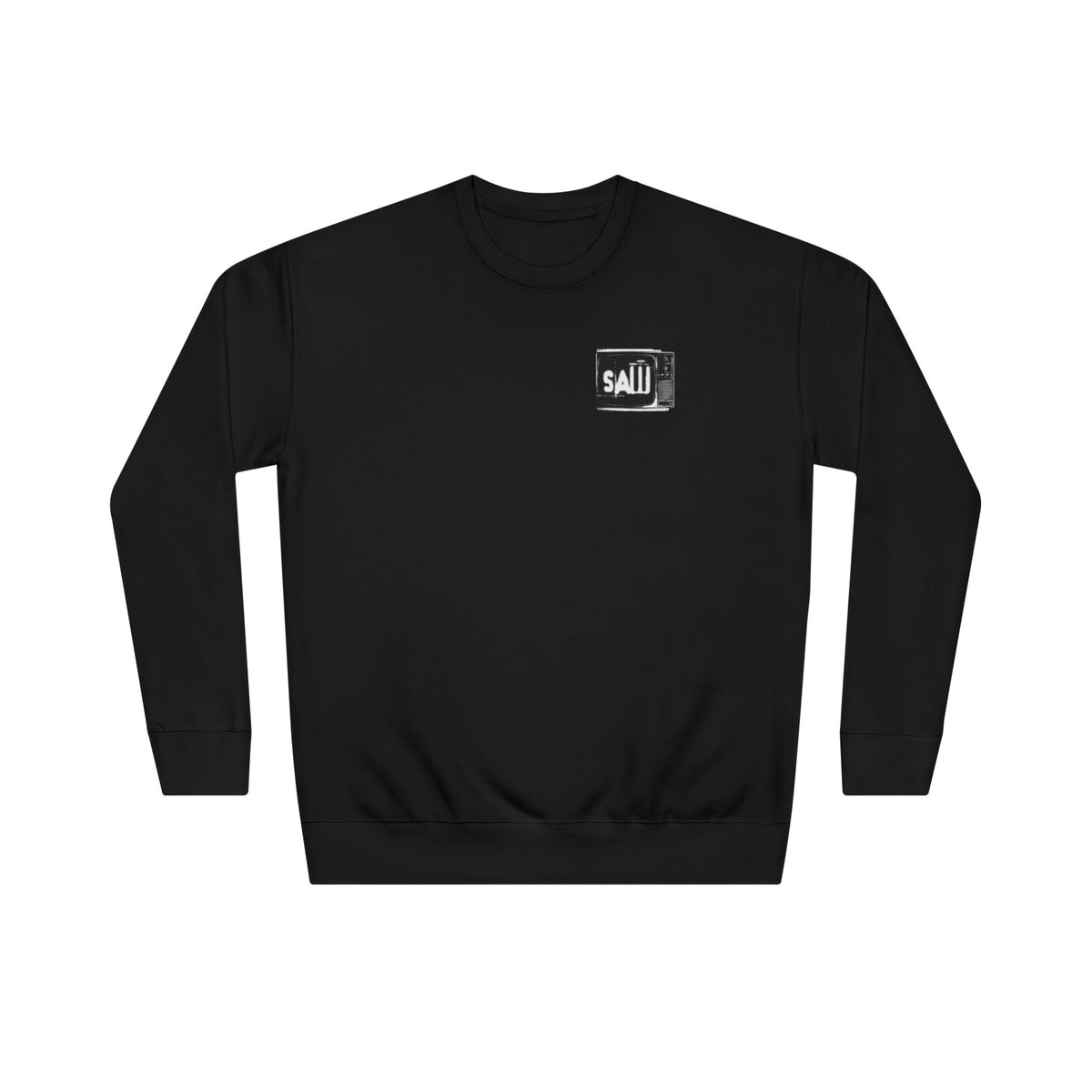 Saw Black Crewneck Sweatshirt Logo