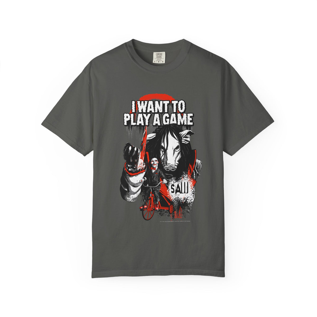 Saw T-Shirt "I Want to Play a Game"