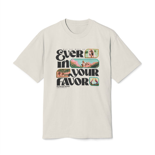 The Hunger Games: Sunrise on the Reaping T-Shirt "Ever In Your Favor" Vintage Graphic Tee