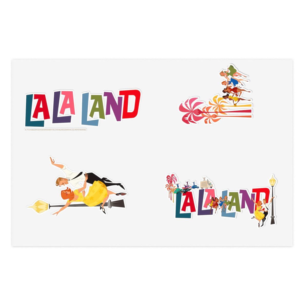 La La Land Die-Cut Stickers Logo