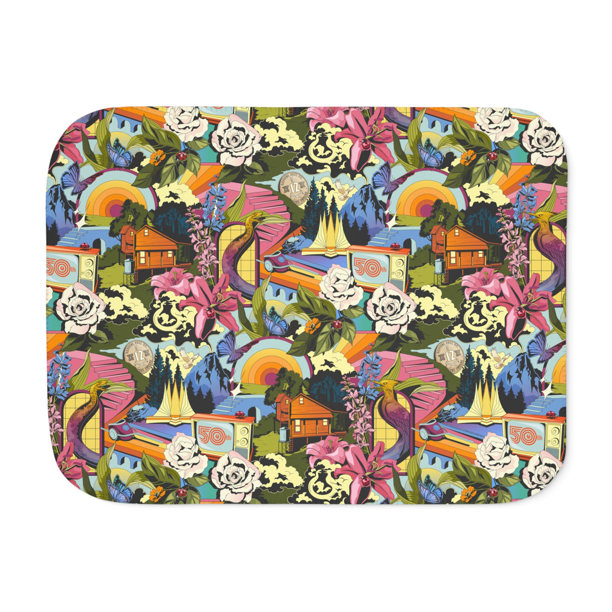 The Hunger Games: Sunrise on the Reaping Blanket Floral Retro Pattern