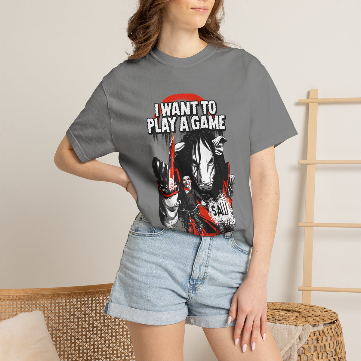 Saw T-Shirt I Want to Play a Game