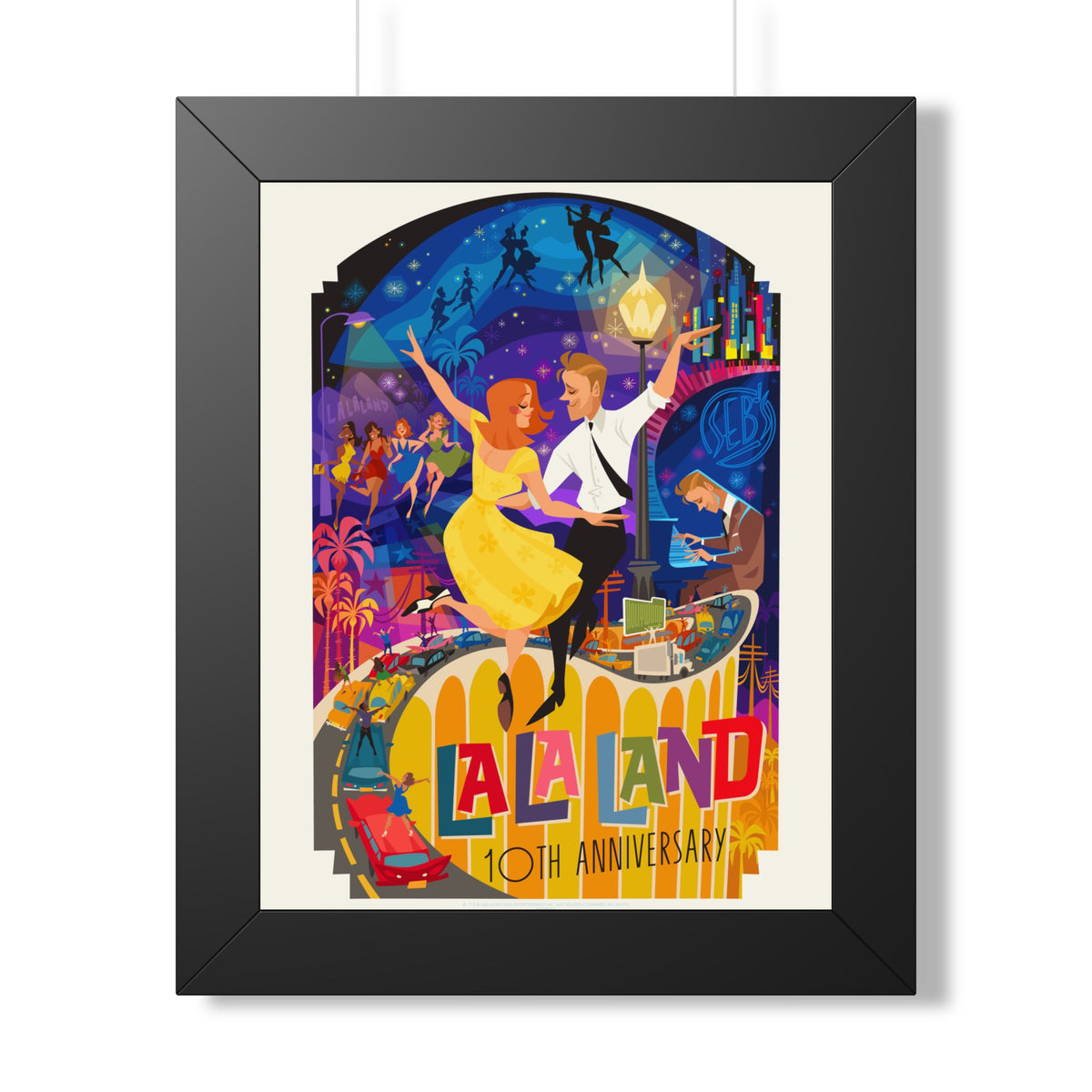 La La Land Framed Gloss Poster 10th Anniversary