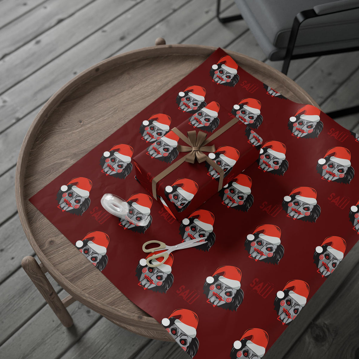 SAW Wrapping Paper Spiral Red