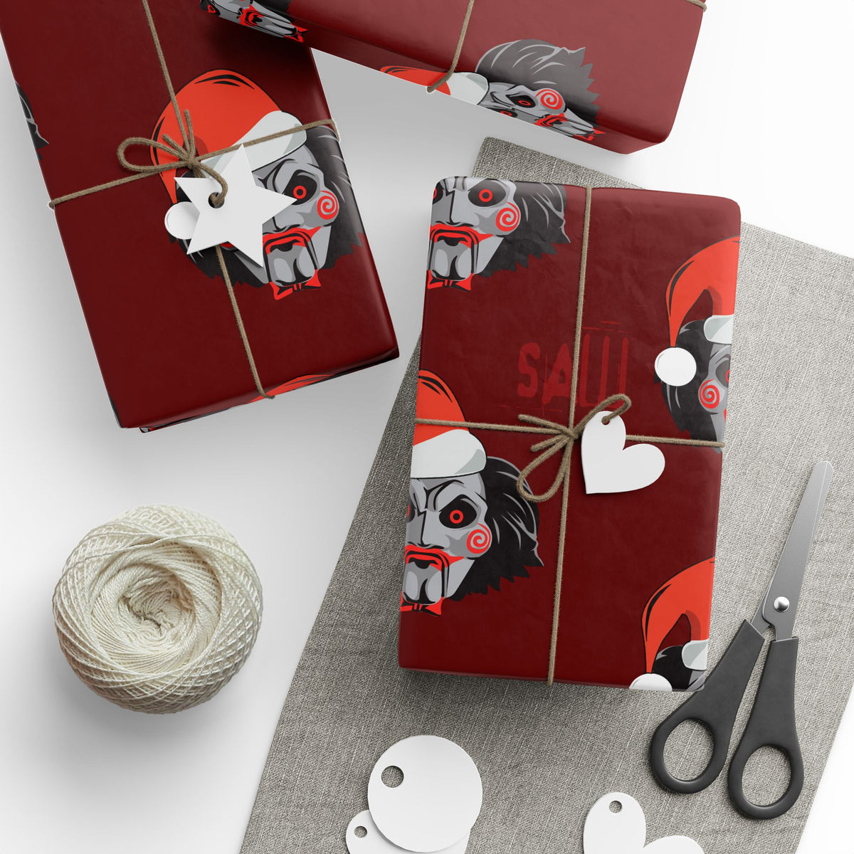 SAW Wrapping Paper Spiral Red