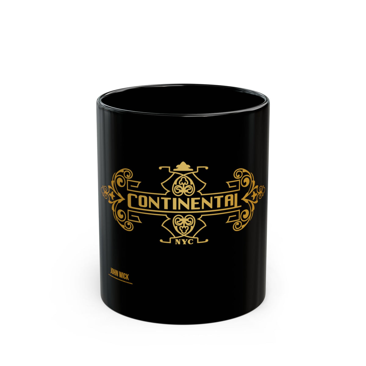 John Wick Black Mug 'Continental' NYC Gold Crest