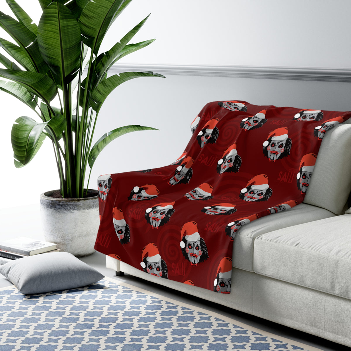 SAW Sherpa Blanket Holiday Billy