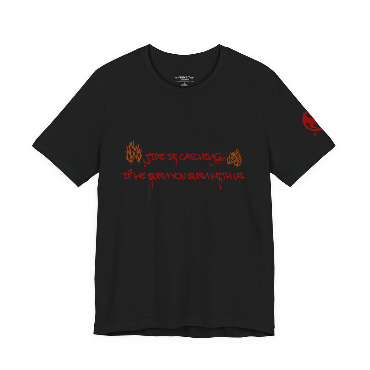 The Hunger Games Black T-Shirt "Fire is Catching"