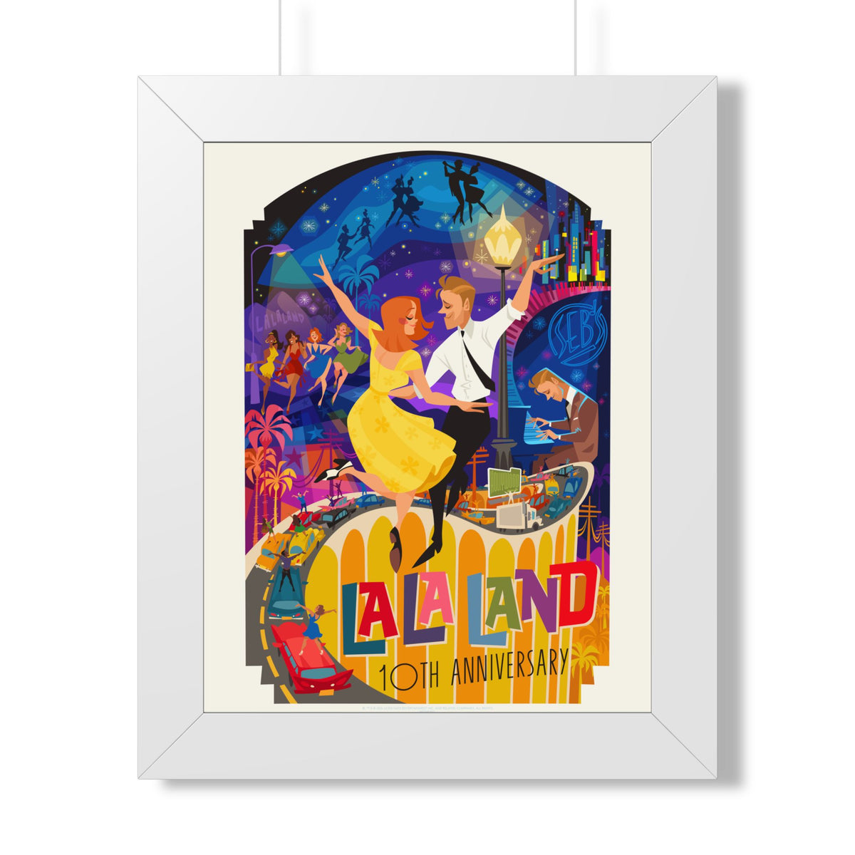 La La Land Framed Poster 10th Anniversary