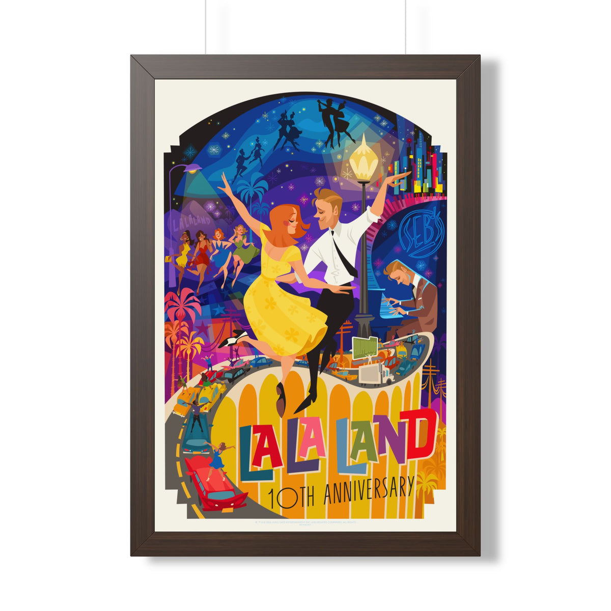 La La Land Framed Poster 10th Anniversary