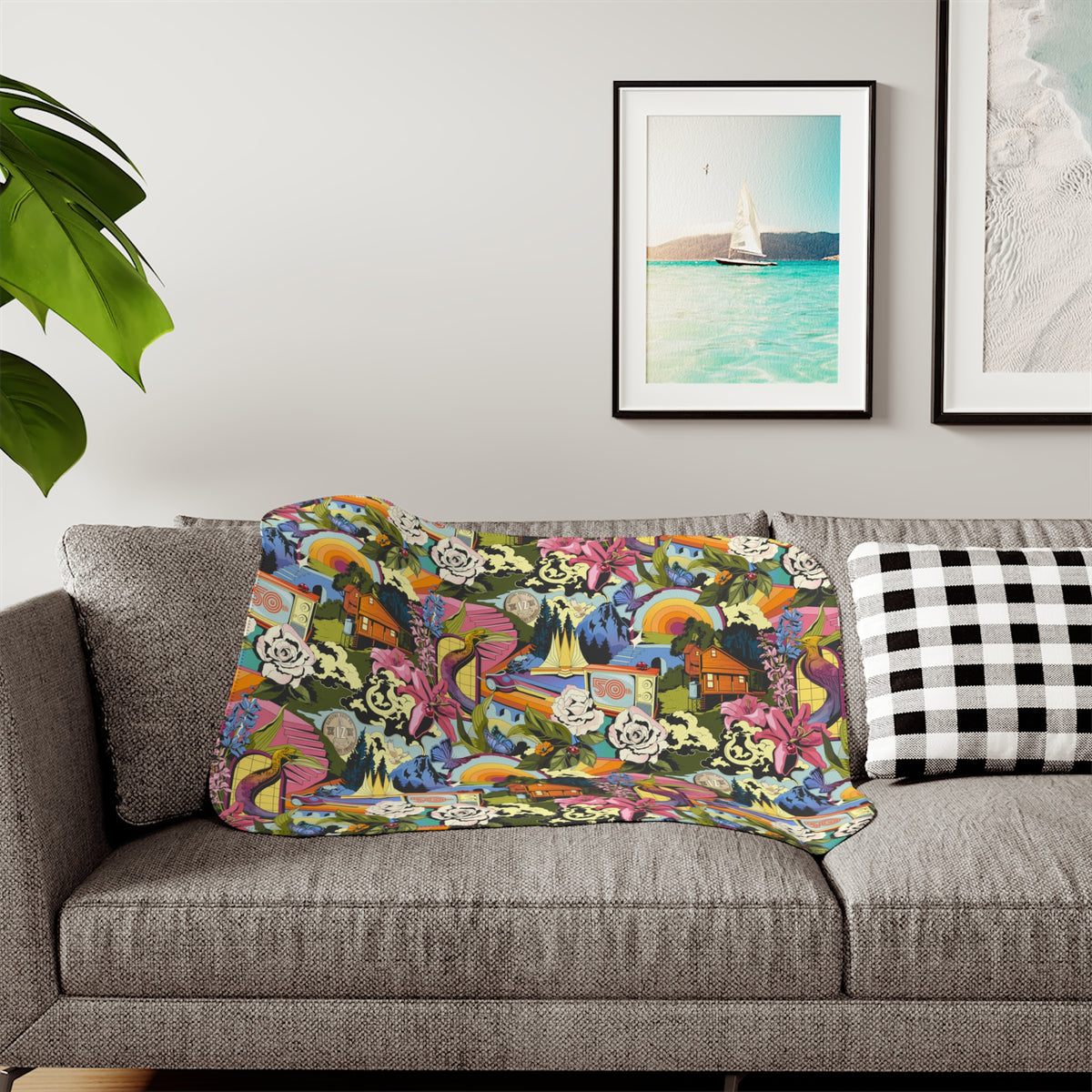 The Hunger Games: Sunrise on the Reaping Blanket Floral Retro Pattern