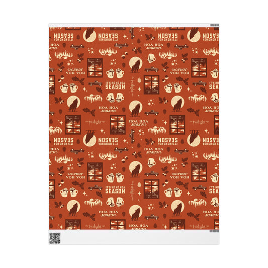 The Twilight Saga Burnt Orange Wrapping Paper Hoa Hoa Hoa