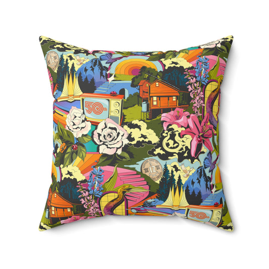 The Hunger Games: Sunrise on the Reaping Pillow Colorful Collage