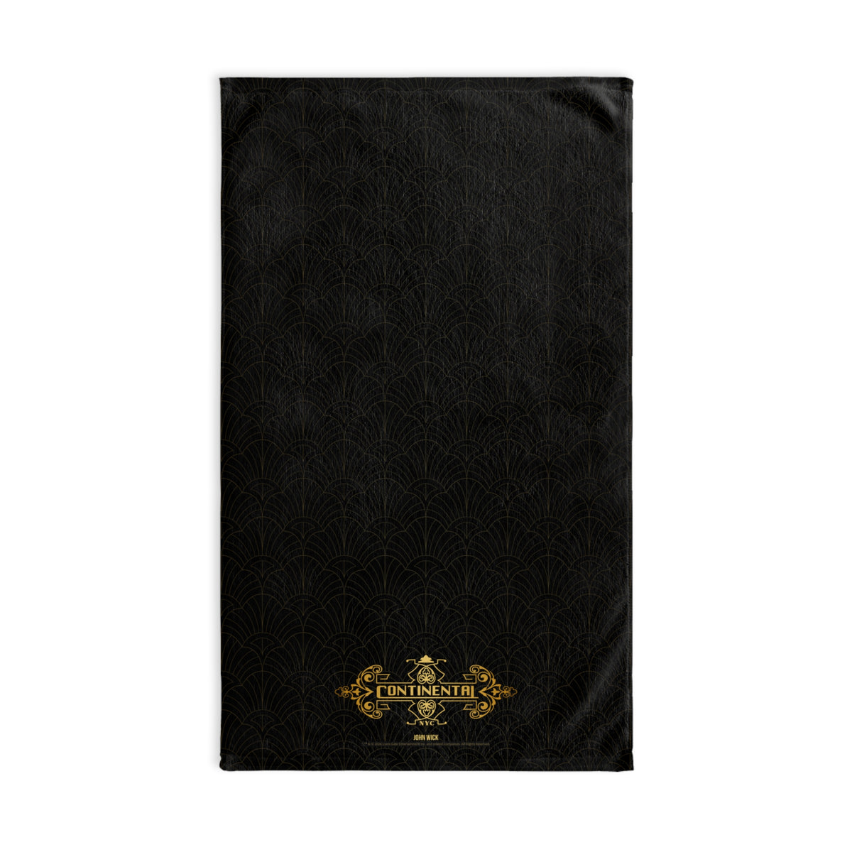 John Wick Hand Towel Elegant Black w/ Gold 'Continental' Filigree Accent