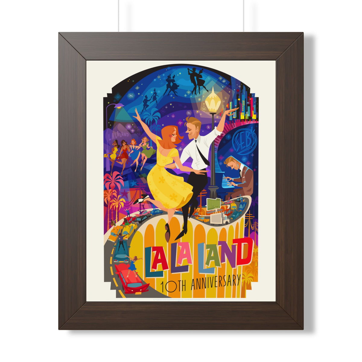 La La Land Framed Poster 10th Anniversary