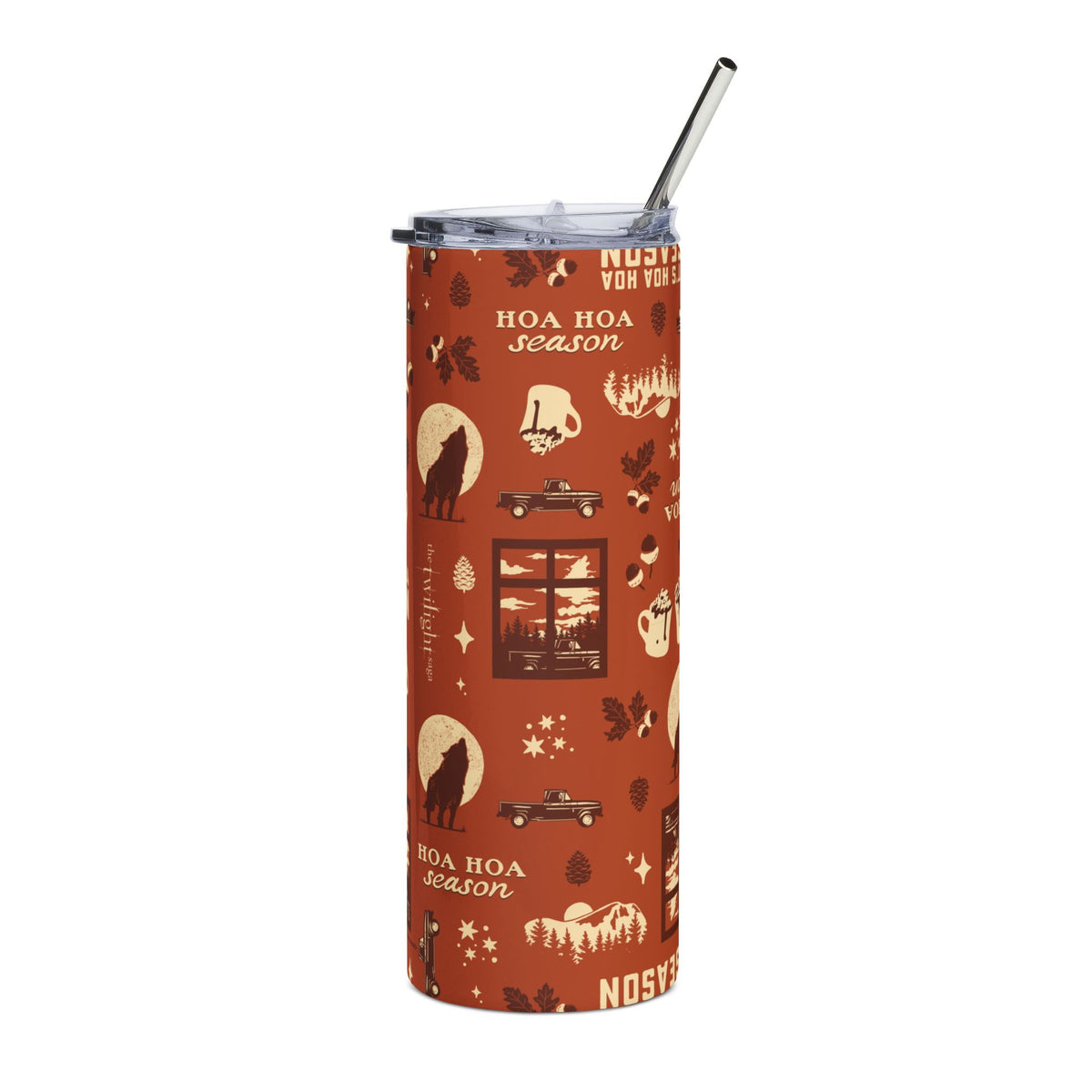 Twilight Burnt Orange 20oz Steel Tumbler Hoa Hoa Season