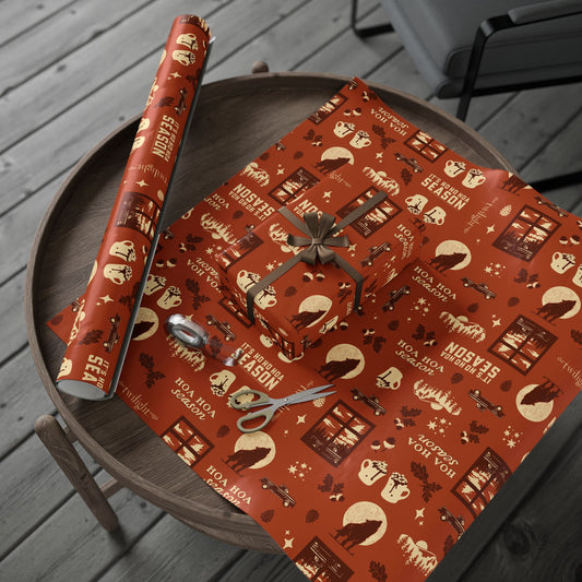 The Twilight Saga Hoa Hoa Hoa Burnt Orange Wrapping Paper