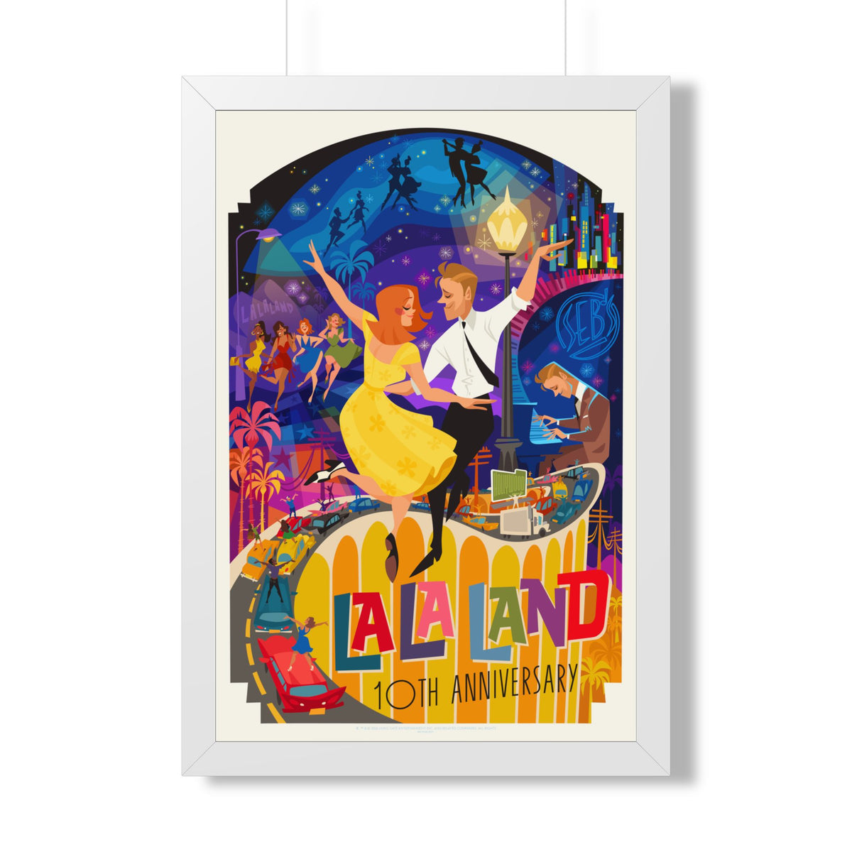 La La Land Framed Poster 10th Anniversary