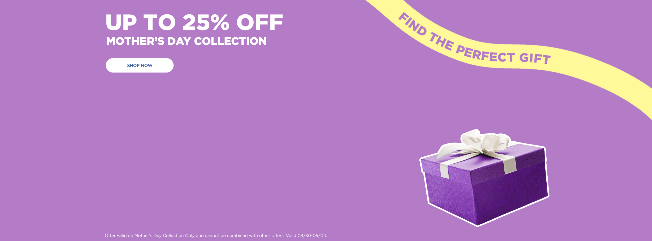 desktop feature banner MOTHER'S DAY SALE