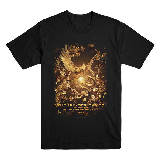 The Hunger Games: The Ballad of Songbirds and Snakes Key Art Black Tee