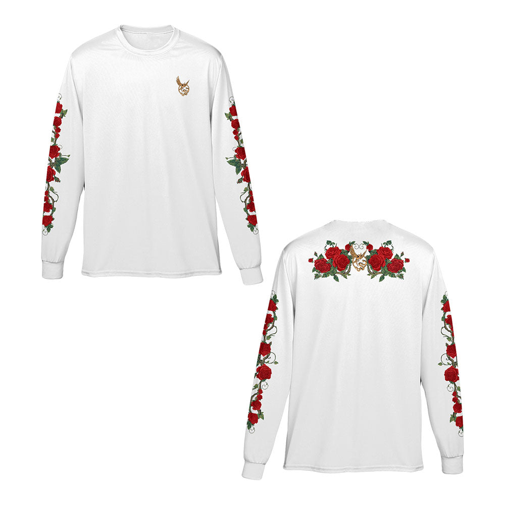 Songbirds & Snakes x Trish Summerville Roses White Long Sleeve