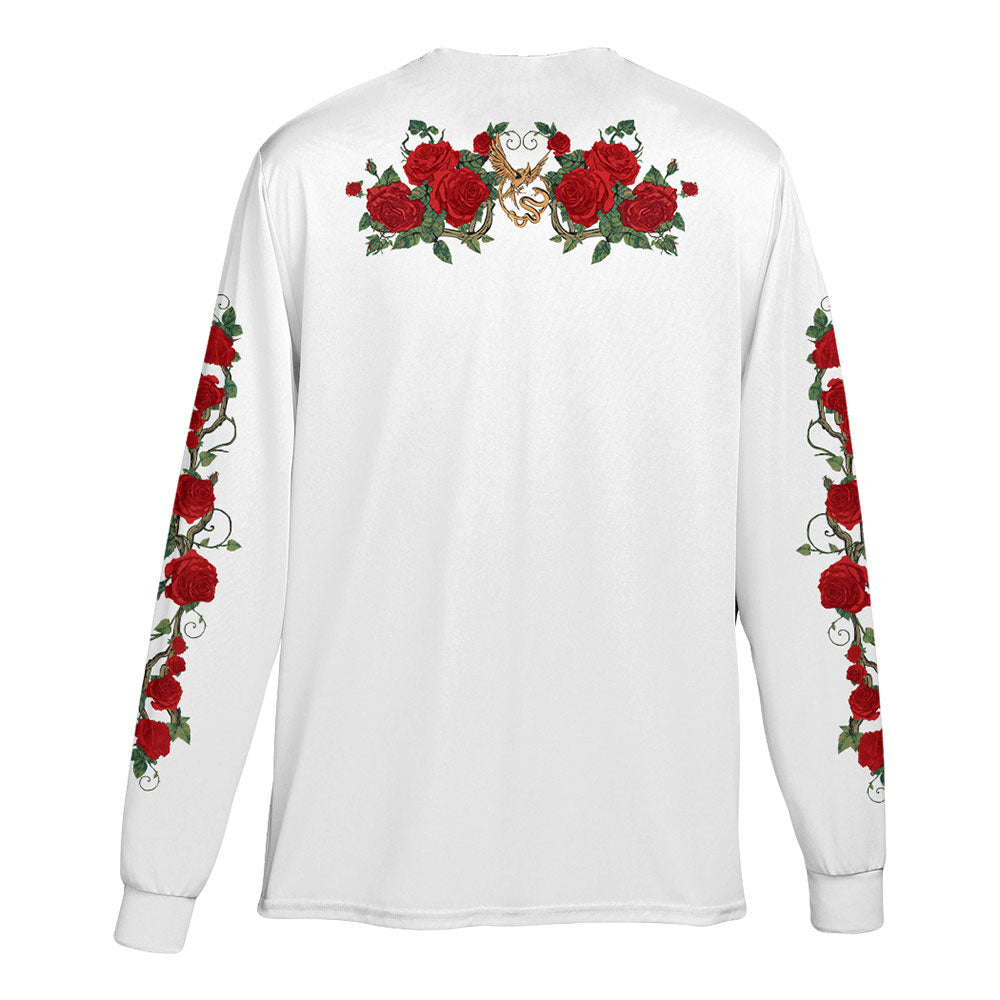 Songbirds & Snakes x Trish Summerville Roses White Long Sleeve