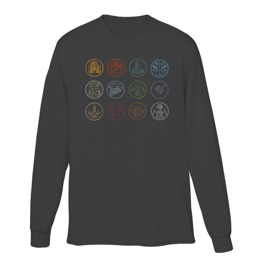 The Hunger Games District Logo Charcoal Long Sleeve Tee