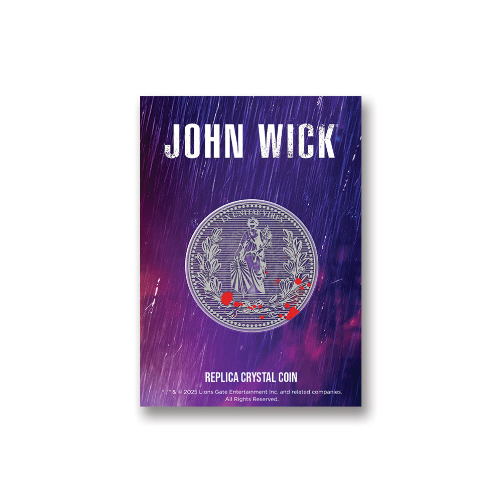 John Wick Translucent Blood Splatter Coin – Lionsgate Shop
