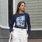 La La Land "Here's to the Mess We Make" Navy Long Sleeve Tee