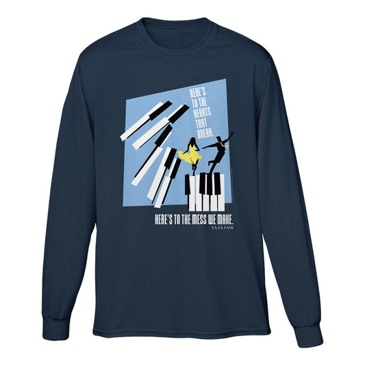 La La Land "Here's to the Mess We Make" Navy Long Sleeve Tee