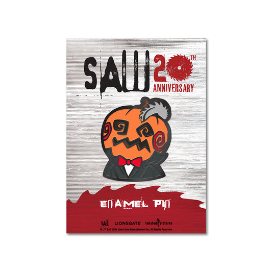 SAW 20th Anniversary Pumpkin Head Enamel Pin