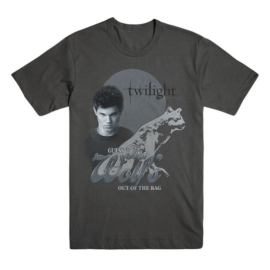 The Twilight Saga Wolf's Out of the Bag Charcoal Tee