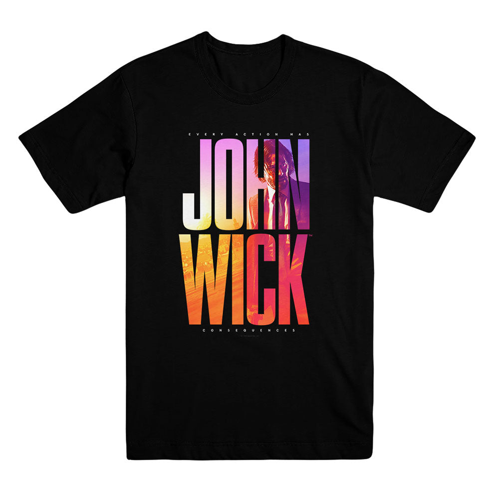 Every Action Has Consequences Black T Shirt from John Wick