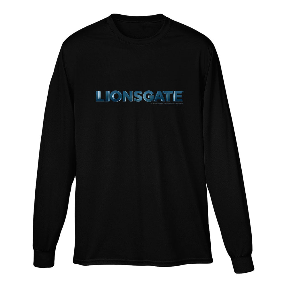 Lionsgate 3D Logo Long-Sleeve Black T-Shirt